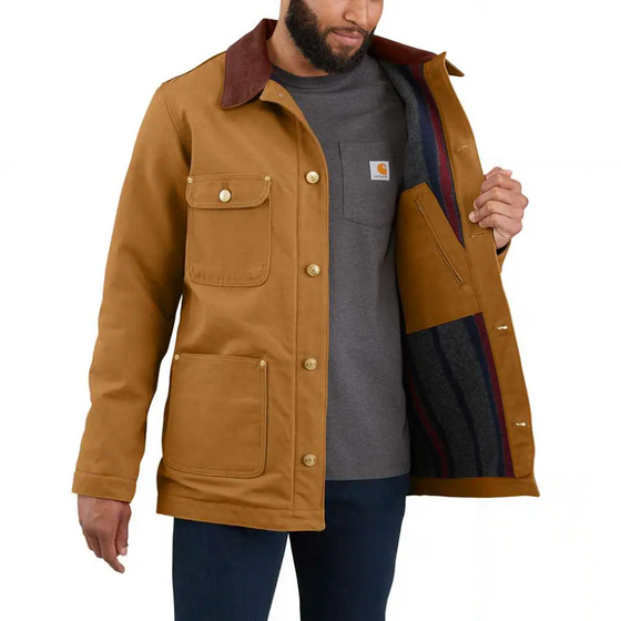 Carhartt 103825 Loose Fit Firm Duck Blanket Lined Chore Coat - Premium JACKETS & COATS from Carhartt - Just £131.68! Shop now at Workwear Nation Ltd