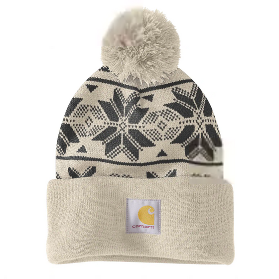 Carhartt 106647 Knit Pom Jacquard Beanie