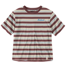  Carhartt 106908 Tencel Fiber Series Loose Fit Short-Sleeve Striped T-Shirt