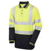 Pulsar Protect P302 Two Tone Long Sleeve Polo Shirt Yellow
