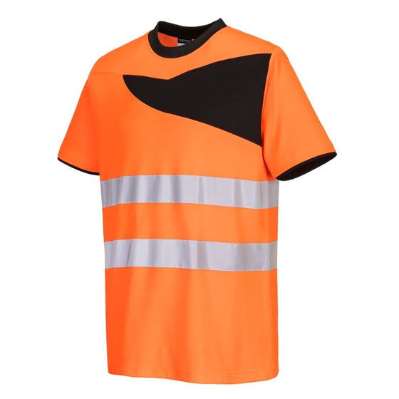 PORTWEST PW213 PW2 HI-VIS COTTON COMFORT T-SHIRT S/S