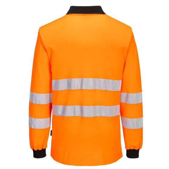 PORTWEST PW220 PW2 HI-VIS POLO SHIRT L/S