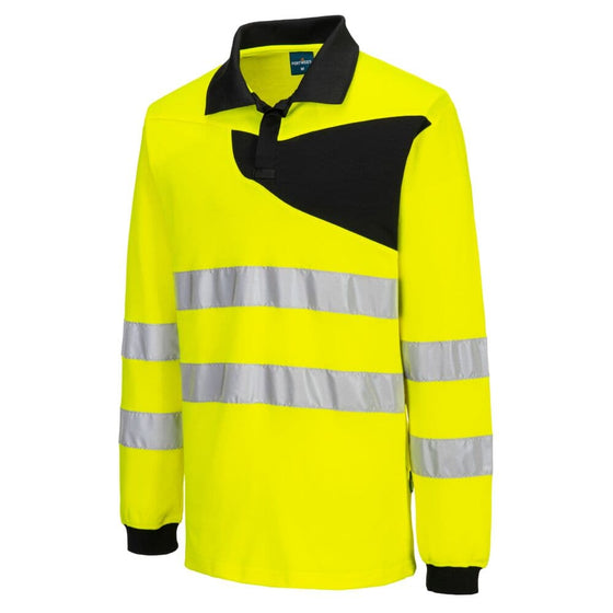 PORTWEST PW220 PW2 HI-VIS POLO SHIRT L/S