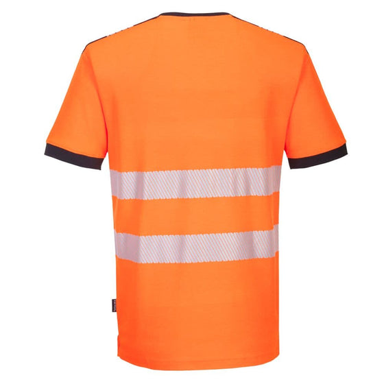 PORTWEST PW310 PW3 HI-VIS V-NECK MESH INSERT T-SHIRT S/S