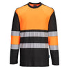 PORTWEST PW312 PW3 HI-VIS COTTON COMFORT CLASS 1 T-SHIRT L/S