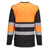 PORTWEST PW312 PW3 HI-VIS COTTON COMFORT CLASS 1 T-SHIRT L/S