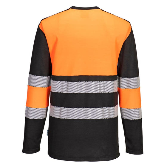 PORTWEST PW312 PW3 HI-VIS COTTON COMFORT CLASS 1 T-SHIRT L/S