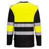 PORTWEST PW312 PW3 HI-VIS COTTON COMFORT CLASS 1 T-SHIRT L/S