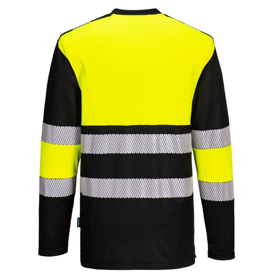 PORTWEST PW312 PW3 HI-VIS COTTON COMFORT CLASS 1 T-SHIRT L/S