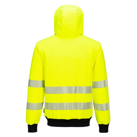 PORTWEST PW327 PW3 HI-VIS ZIP HOODIE