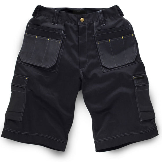 Standsafe WK020 Contrast Holster Pocket Work Shorts Black 38" Waist