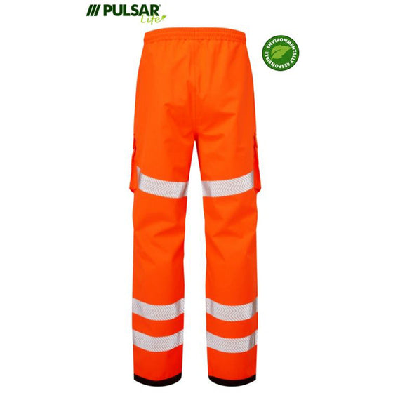 PULSAR® LIFE LFE907 GRS Waterproof Overtrouser Orange - Premium HI-VIS TROUSERS from Pulsar - Just £101.03! Shop now at Workwear Nation Ltd