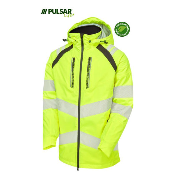 PULSAR® LIFE LFE918 GRS Hi-Vis Insulated Waterproof Parka Yellow - Premium HI-VIS JACKETS & COATS from Pulsar - Just £166.30! Shop now at Workwear Nation Ltd