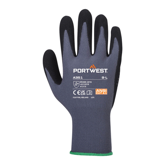 Portwest A351 DermiFlex Plus Nitrile Glove - Premium GLOVES from Portwest - Just £2.72! Shop now at Workwear Nation Ltd