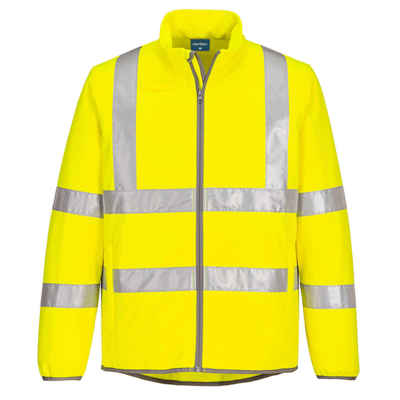Portwest EC24 Eco Hi-Vis Water Resistant Softshell Jacket - Premium HI-VIS JACKETS & COATS from Portwest - Just £37.72! Shop now at Workwear Nation Ltd