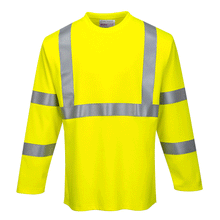  Portwest FR96 FR Hi-Vis Long Sleeve T-Shirt - Premium FLAME RETARDANT SHIRTS from Portwest - Just £57.81! Shop now at Workwear Nation Ltd