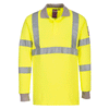 Portwest FR77 Flame Resistant Anti-Static Hi-Vis Long Sleeve Polo Shirt - Premium FLAME RETARDANT SHIRTS from Portwest - Just €88.55! Shop now at Workwear Nation Ltd