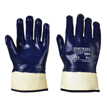  Portwest A302 Fully Dipped Nitrile Safety Cuff Gloves