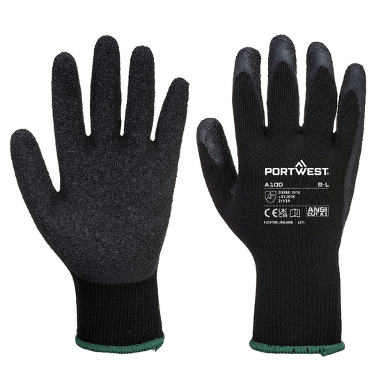 Portwest A100 Grip Gloves - Latex