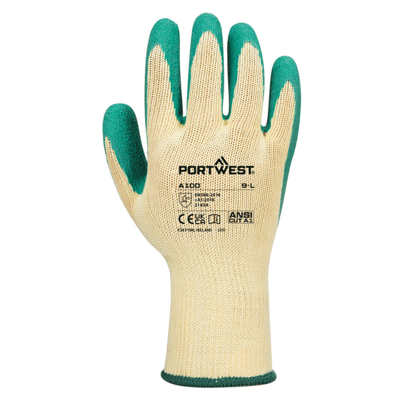 Portwest A100 Grip Glove - Latex - Premium GLOVES from Portwest - Just £1.14! Shop now at Workwear Nation Ltd
