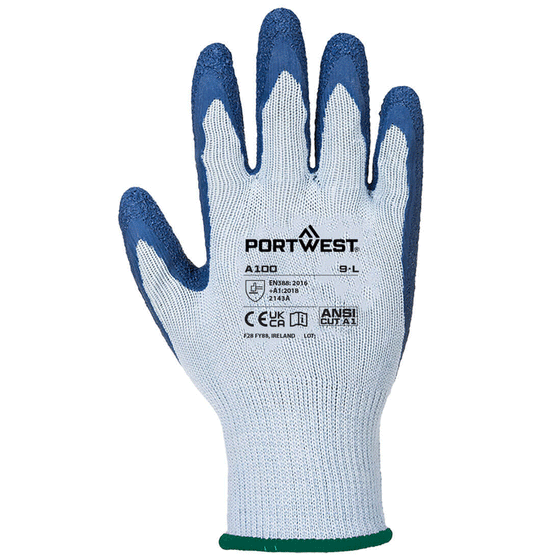 Portwest A100 Grip Glove - Latex - Premium GLOVES from Portwest - Just £1.14! Shop now at Workwear Nation Ltd