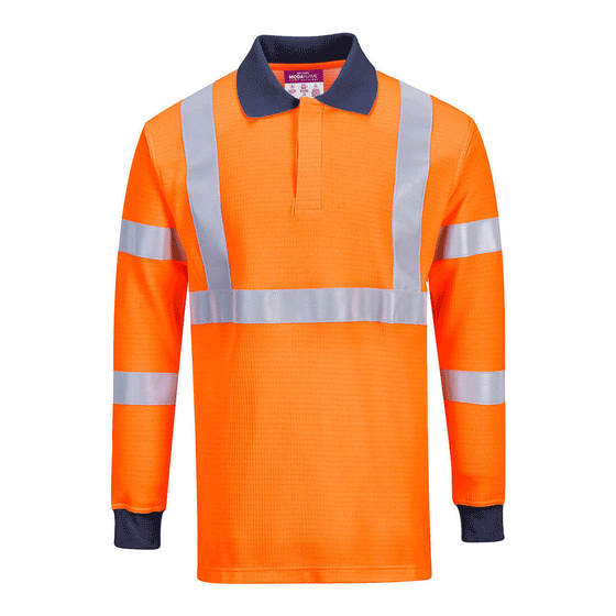 Portwest FR76 Flame Resistant RIS Polo Shirt - Premium FLAME RETARDANT SHIRTS from Portwest - Just £63.07! Shop now at Workwear Nation Ltd
