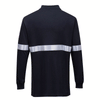 Portwest FR03 Flame Resistant Anti-Static Long Sleeve Polo Shirt with Reflective Tape - Premium FLAME RETARDANT SHIRTS from Portwest - Just $61.58! Shop now at Workwear Nation Ltd