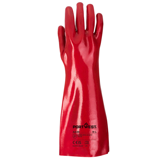 Portwest A445 Grip 12 PVC Gauntlet 45cm - Premium GLOVES from Portwest - Just £2.89! Shop now at Workwear Nation Ltd