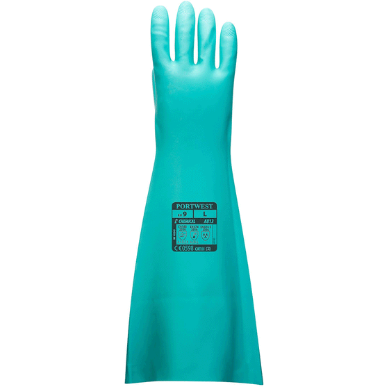 Portwest A813 Extended Length Nitrile Gauntlet Gloves
