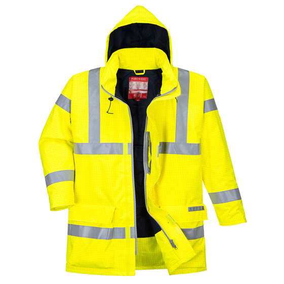 Bizflame Rain Hi-Vis Antistatic FR Jacket - Premium FLAME RETARDANT JACKETS from Portwest - Just £101.67! Shop now at Workwear Nation Ltd