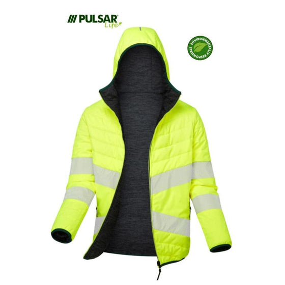 PULSAR® LIFE GRS LFE962 Women's Reversible Hi-Vis Puffer Jacket Yellow - Premium HI-VIS JACKETS & COATS from Pulsar - Just £126.30! Shop now at Workwear Nation Ltd