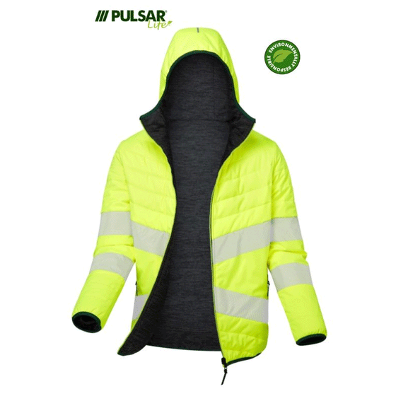 Pulsar Life LFE912 GRS Hi-Vis Reversible Puffer Jacket - Premium HI-VIS JACKETS & COATS from Pulsar - Just £126.30! Shop now at Workwear Nation Ltd
