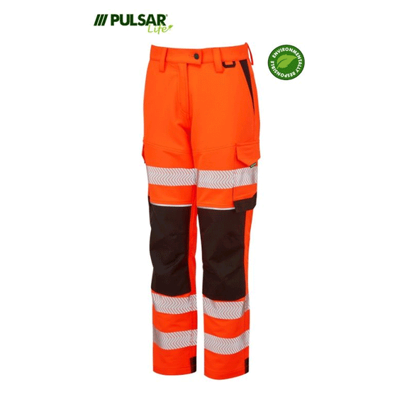 Pulsar Life LFE922 GRS Hi-Vis Stretch Combat Kneepad Trouser - Premium HI-VIS TROUSERS from Pulsar - Just £101.03! Shop now at Workwear Nation Ltd