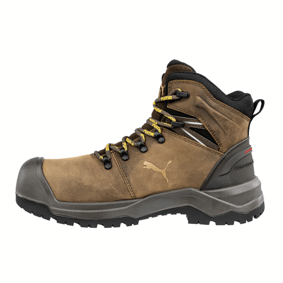 Puma Iron HD Brown Mid Safety Work Boot S3S FO SR - Premium SAFETY BOOTS from Puma - Just £83.95! Shop now at Workwear Nation Ltd