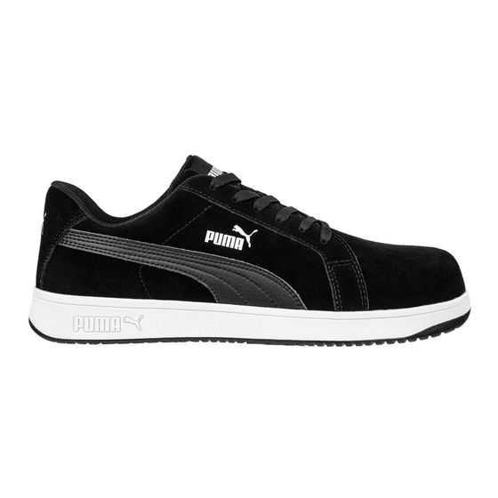 Puma Iconic Low S1PL ESD FO HRO SR Safety Work Trainer Shoe Black / UK 5