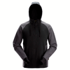 Snickers 2842 Two Tone Half Zip Hoodie Black / Steel Grey / XL