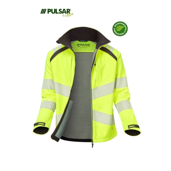 PULSAR® LIFE LFE965 GRS Women's Waterproof Hi-Vis Softshell Jacket Yellow - Premium HI-VIS JACKETS & COATS from Pulsar - Just £105.24! Shop now at Workwear Nation Ltd