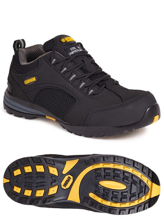 Apache AP318SM Mesh Black Safety Work Boot Trainer Steel Toe Cap - Premium SAFETY TRAINERS from Apache - Just £46.53! Shop now at Workwear Nation Ltd