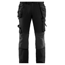  Blaklader 1522 Craftsmen 4-Way Stretch Trousers with Holster Pockets Black / Grey Only Buy Now at Workwear Nation!