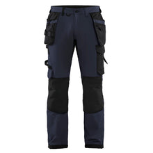  Blaklader 1522 Craftsmen 4-Way Stretch Trousers with Holster Pockets Navy / Black Only Buy Now at Workwear Nation!