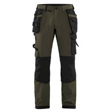  Blaklader 1522 Craftsmen 4-Way Stretch Trousers with Holster Pockets Olive Green Only Buy Now at Workwear Nation!