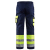Blaklader 1584 Hi-Vis Professional Drivers Work Trousers Blue / Yellow Only Buy Now at Workwear Nation!
