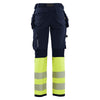 Blaklader 7193 Women's Hi-Vis 4-Way Stretch Holster Pocket Trousers Only Buy Now at Workwear Nation!