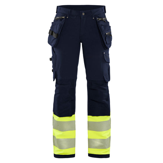 Blaklader 7193 Women's Hi-Vis 4-Way Stretch Holster Pocket Trousers Only Buy Now at Workwear Nation!