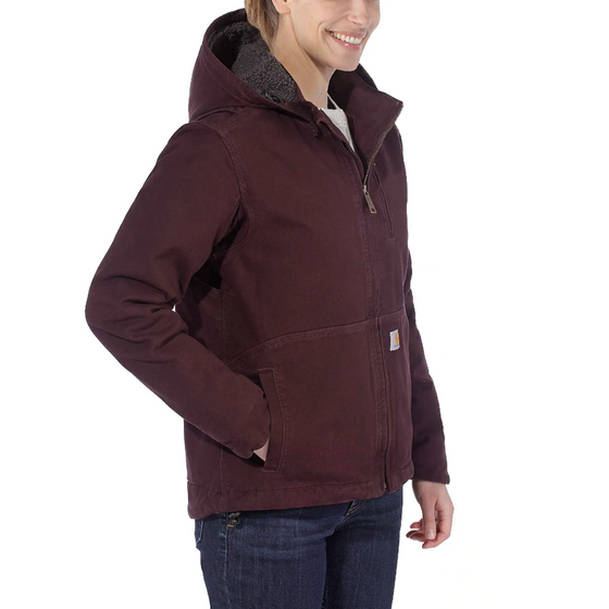 Carhartt 102248 Full Swing Womens Loose Fit Washed Duck Sherpa Lined Jacket Coat Only Buy Now at Workwear Nation!