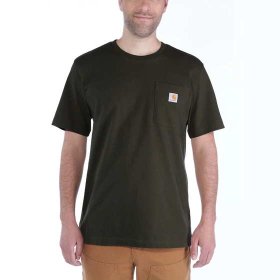 Carhartt 103296 Relaxed Fit Heavyweight Short Sleeve K87 Pocket T-Shirt Only Buy Now at Workwear Nation!