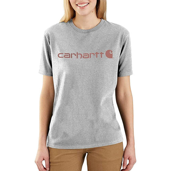 Carhartt 103592 Womens Loose Fit Heavyweight Short Sleeve Logo Graphic T-Shirt Only Buy Now at Workwear Nation!