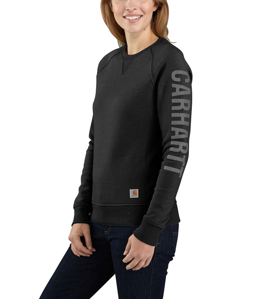 Carhartt 104410 Relaxed Fit Midweight Crew Neck Logo Sweatshirt Fleece Only Buy Now at Workwear Nation!