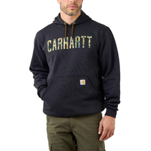  Carhartt 105486 Loose Fit Mid-Weight Camo Logo Graphic Sweatshirt Hoodie Only Buy Now at Workwear Nation!