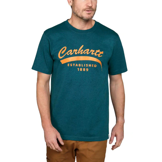 Carhartt 105714 Relaxed Fit Heavyweight Short Sleeve Graphic T-Shirt Only Buy Now at Workwear Nation!